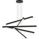 Presley LED 40.38 inch Matte Black Chandelier Ceiling Light