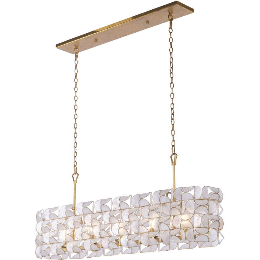 Crescent Island Light Ceiling Light in Oxidized Gold Leaf