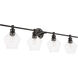 Rochester 4 Light 38 inch Black Wall sconce Wall Light