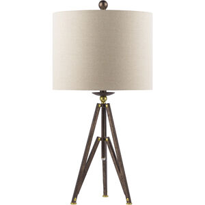 Durkin 26.5 inch 100 watt Light Grey Table Lamp Portable Light