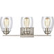 Calistoga 3 Light 22 inch Brushed Nickel Vanity Light Wall Light