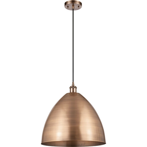 Ballston Dome 1 Light 16 inch Antique Copper Mini Pendant Ceiling Light