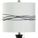 Bleaker 29 inch 150 watt Black and Silver Table Lamp Portable Light