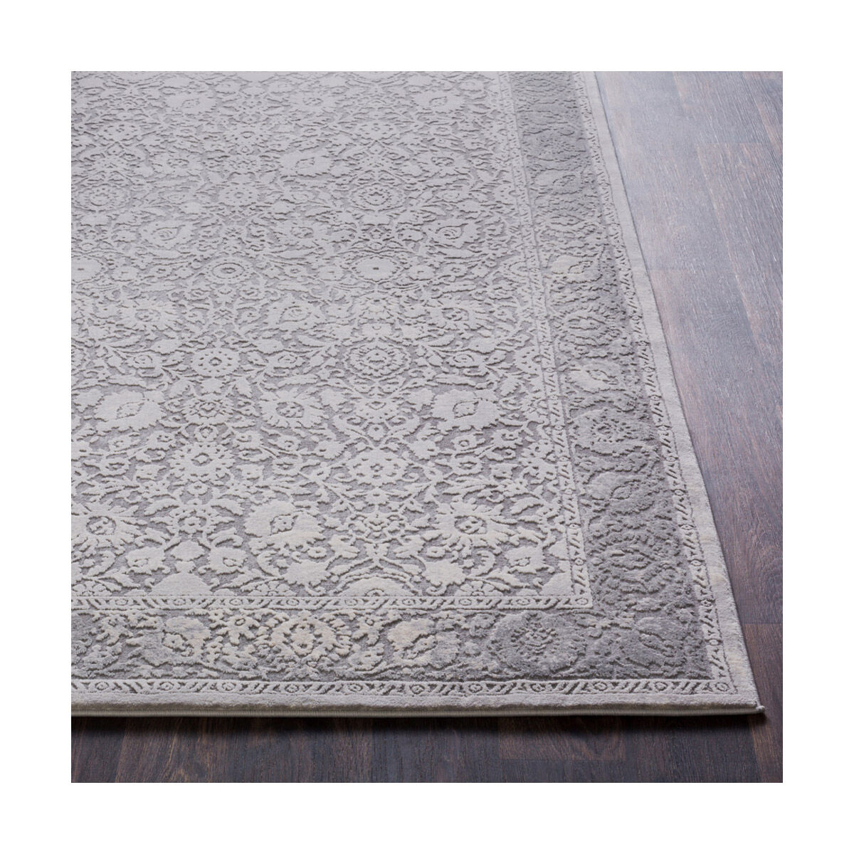 Dido 91 X 63 inch Medium Gray Rug, Rectangle