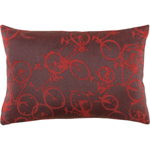Pedal Power 19 inch Dark Red, Charcoal Pillow Kit