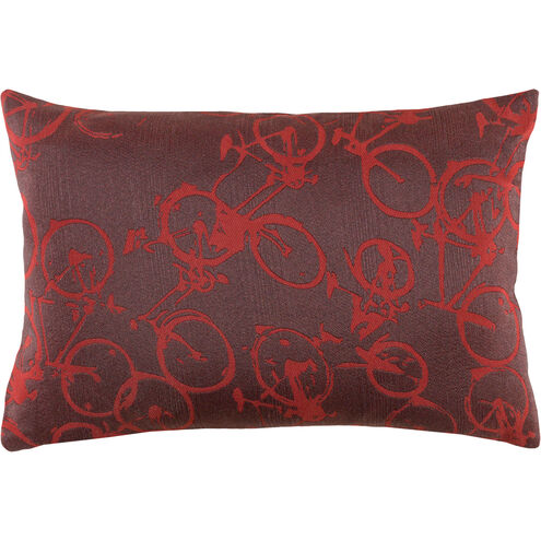 Pedal Power 19 inch Dark Red, Charcoal Pillow Kit