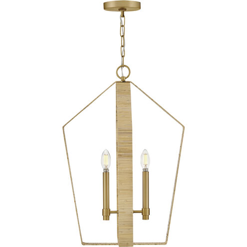 Sammi 4 Light 17 inch Lacquered Brass Pendant Ceiling Light
