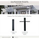 Outdoor Posts 84 inch Matte Black Outdoor Aluminum Post in No Photocell