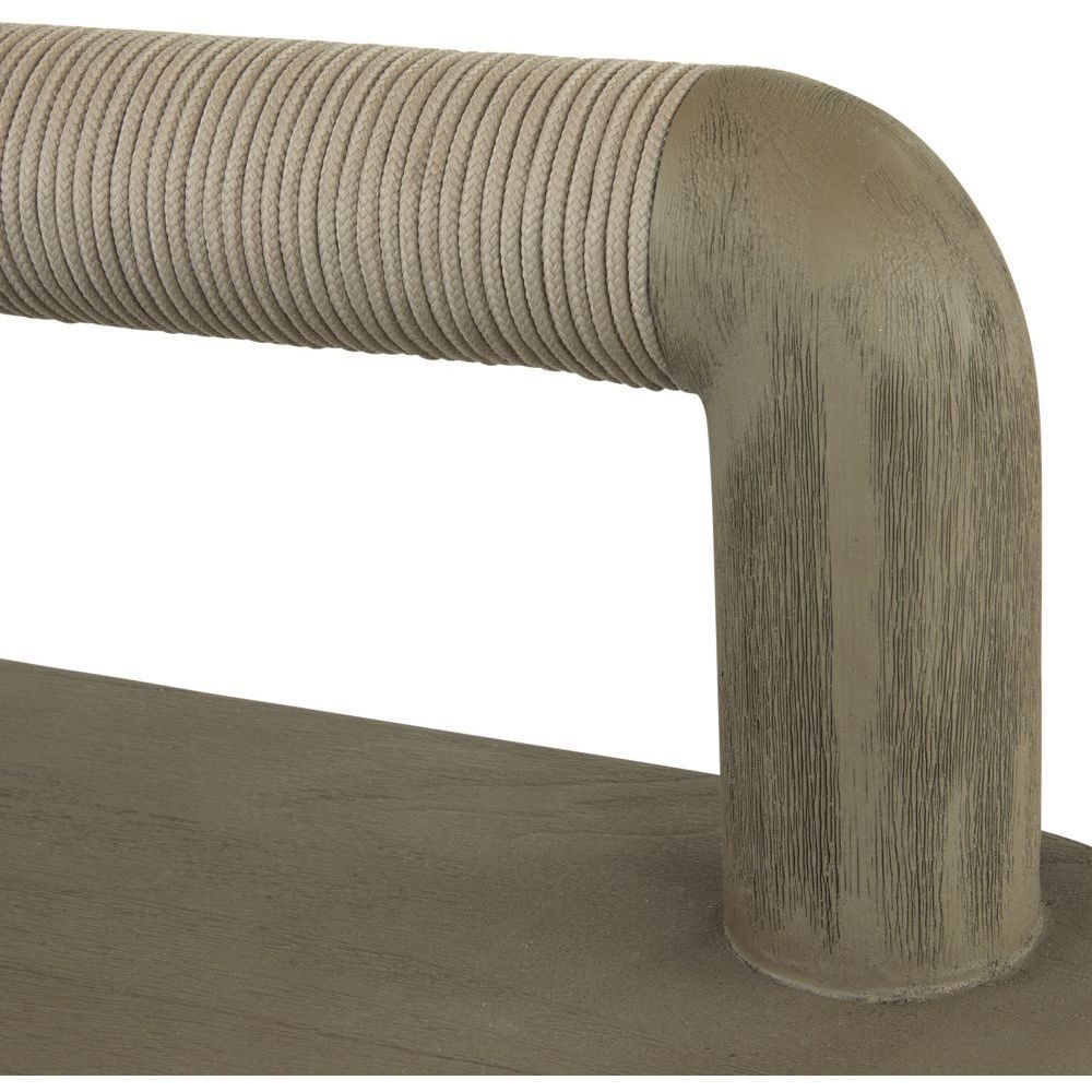 Escape Weathered Teak and Pebble Outdoor Bench