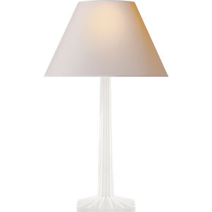 Chapman & Myers Strie 29.75 inch 100.00 watt Plaster White Table Lamp Portable Light in Natural Paper