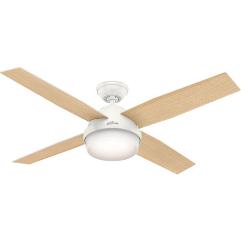 Dempsey 52 inch Fresh White with Blonde Oak/Fresh White Blades Ceiling Fan