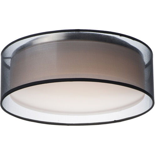 Prime LED 16 inch Flush Mount Ceiling Light in Black Organza