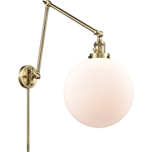 XX-Large Beacon 34 inch 60.00 watt Antique Brass Swing Arm Wall Light