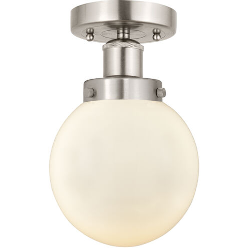 Beacon 1 Light 6.5 inch Brushed Satin Nickel Semi-Flush Mount Ceiling Light