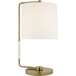 Barbara Barry Swing 22 inch 75 watt Soft Brass Table Lamp Portable Light in Linen