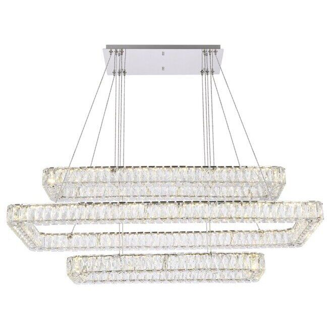 Monroe 3 Light 50 inch Chrome Pendant Ceiling Light