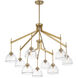 Corbin 9 Light 41 inch Warm Brass Chandelier Ceiling Light