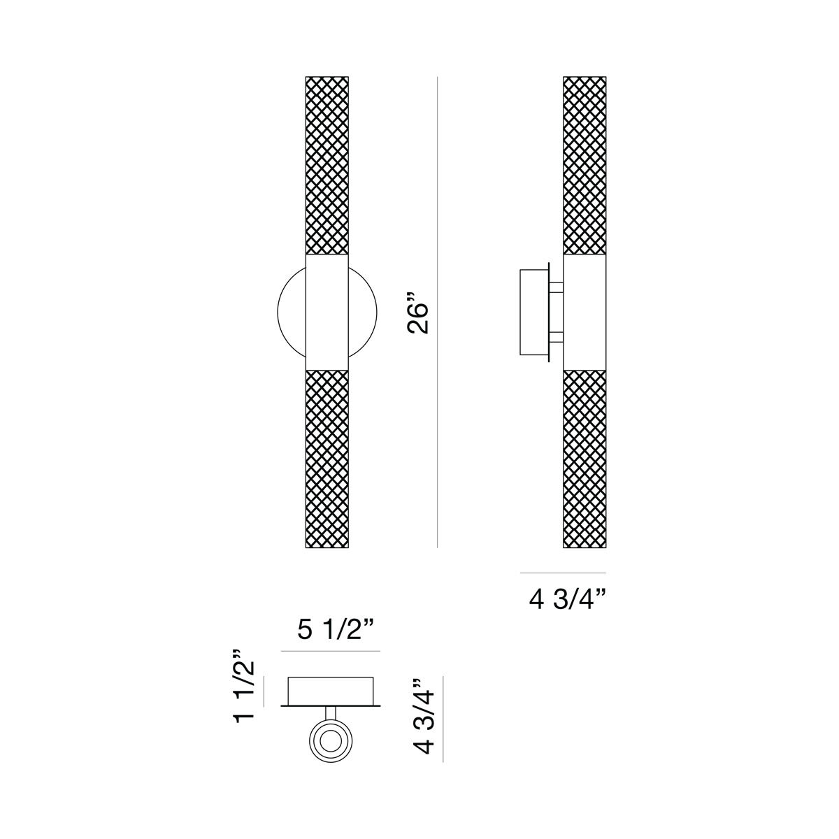 Crossley LED 6 inch Chrome Sconce Wall Light