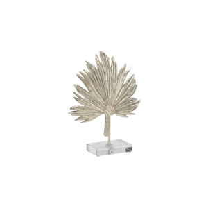 Chelsea House Metallic Silver/Clear Palm Leaf Accent, Small