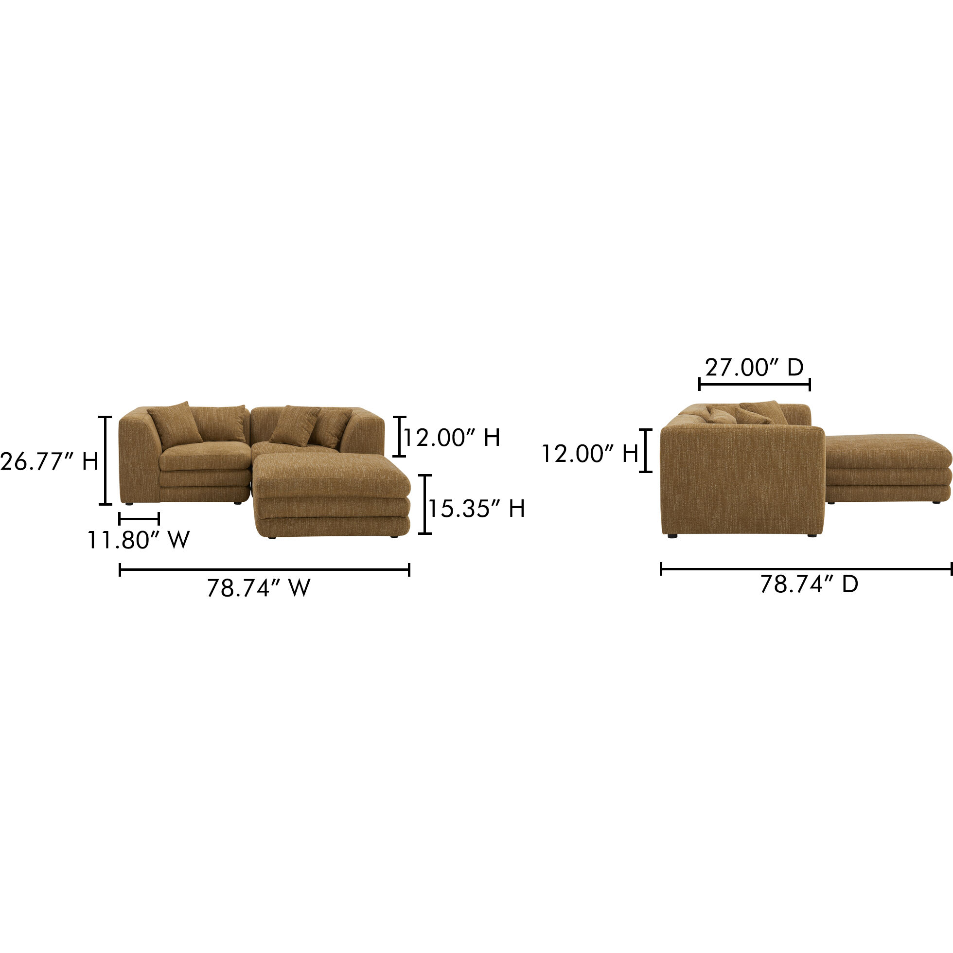 Lowtide Nook Amber Glow Modular Sectional