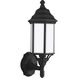 Sevier 1 Light 16.25 inch Black Outdoor Wall Lantern, Small