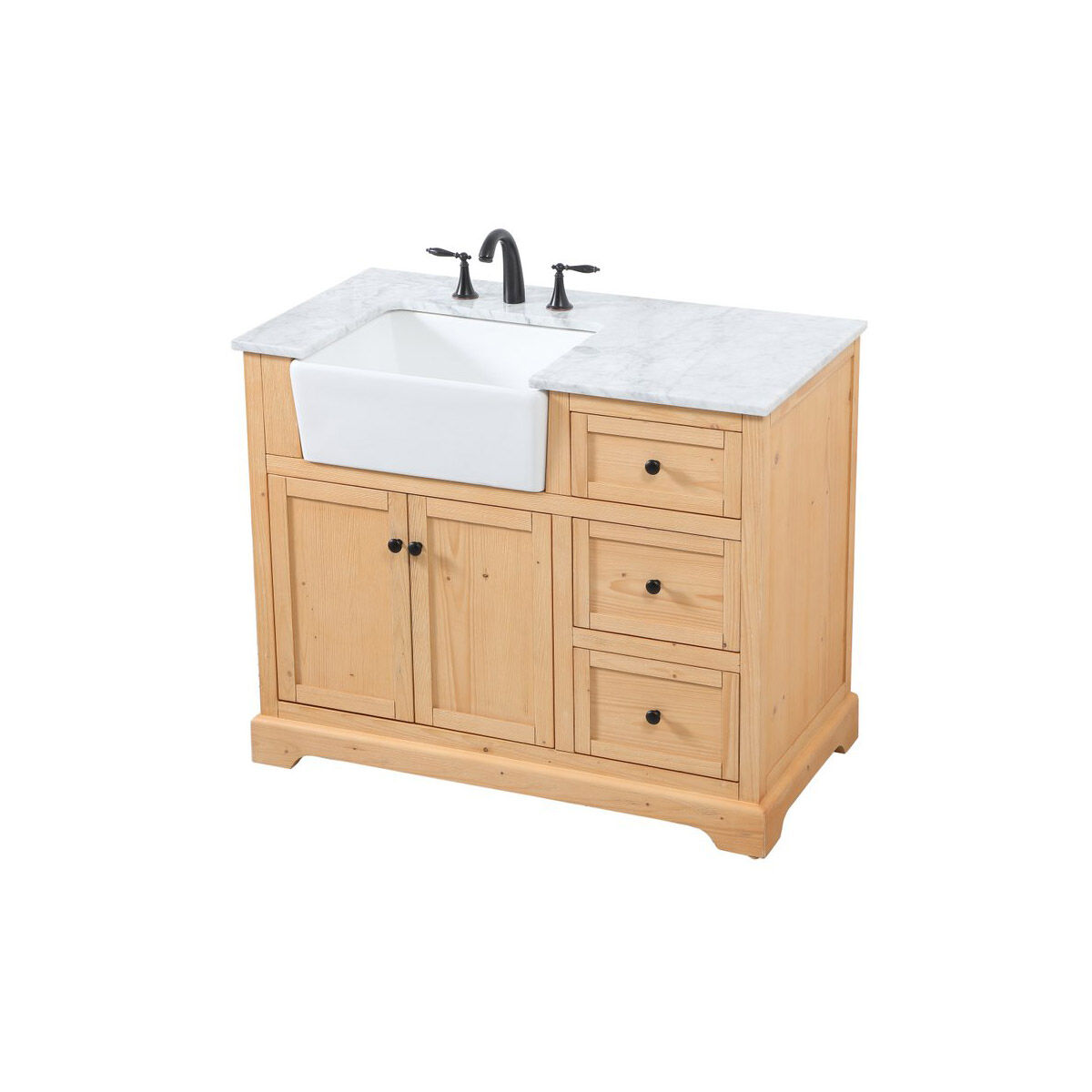 Franklin 42 X 22 X 35 inch Natural Wood Bathroom Vanity Cabinet
