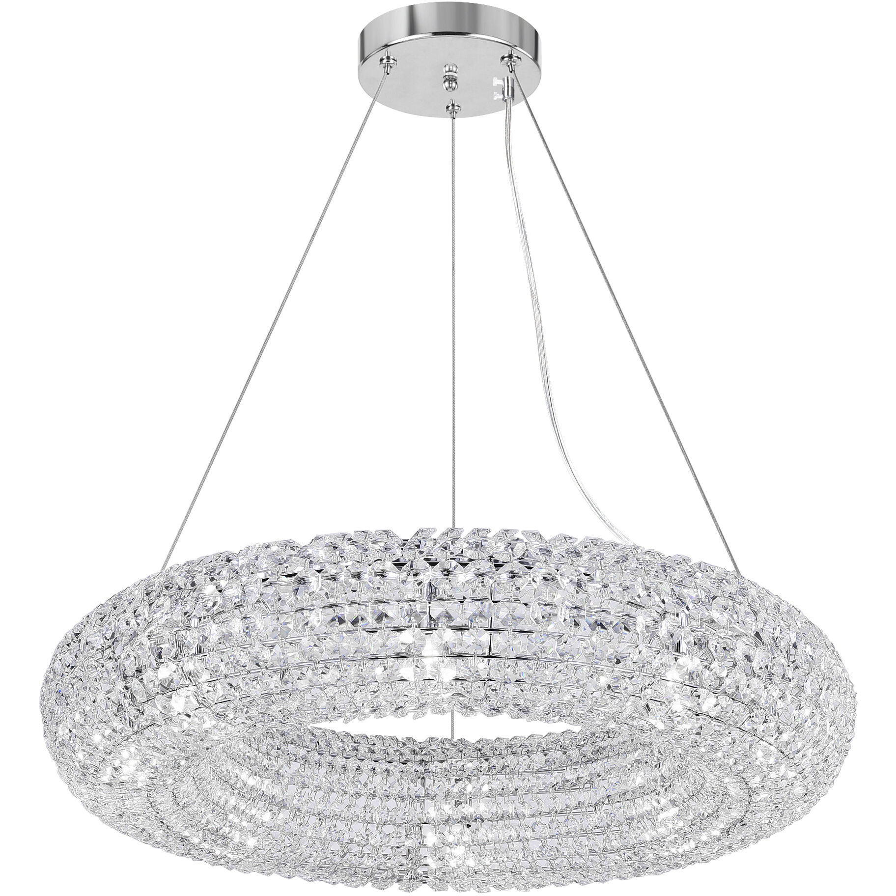 Veronique 8 Light 24 inch Chrome Down Chandelier Ceiling Light