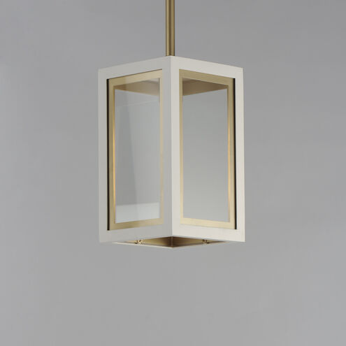 Neoclass 1 Light 7 inch White/Gold Outdoor Pendant in White and Gold