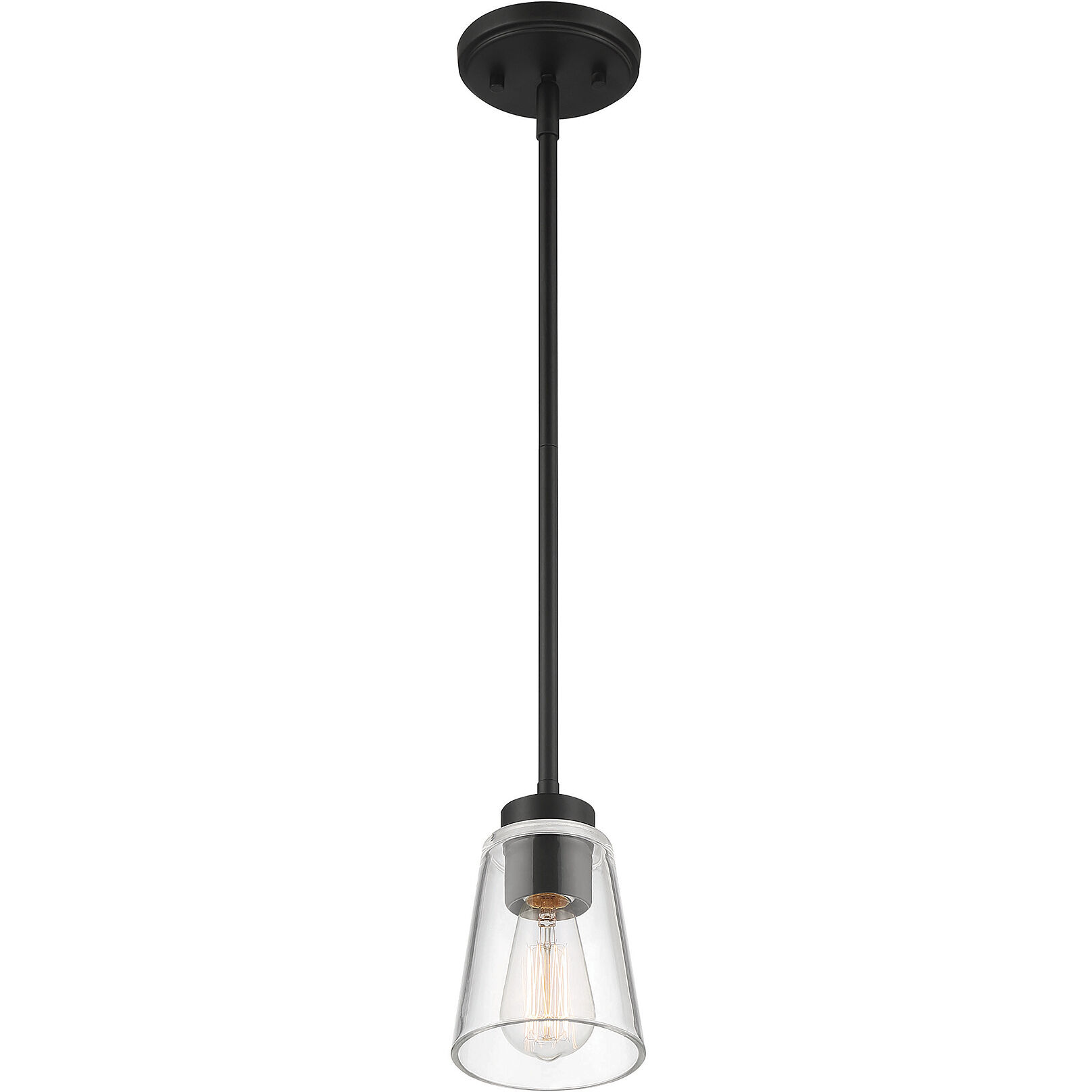 Calhoun 1 Light 5 inch Matte Black Mini-Pendant Ceiling Light, Essentials