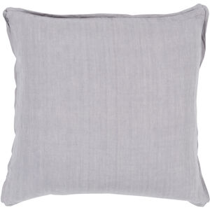 Solid Medium Gray Accent Pillow