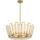 Ricochet 5 Light 24 inch Soft Brass Pendant Ceiling Light