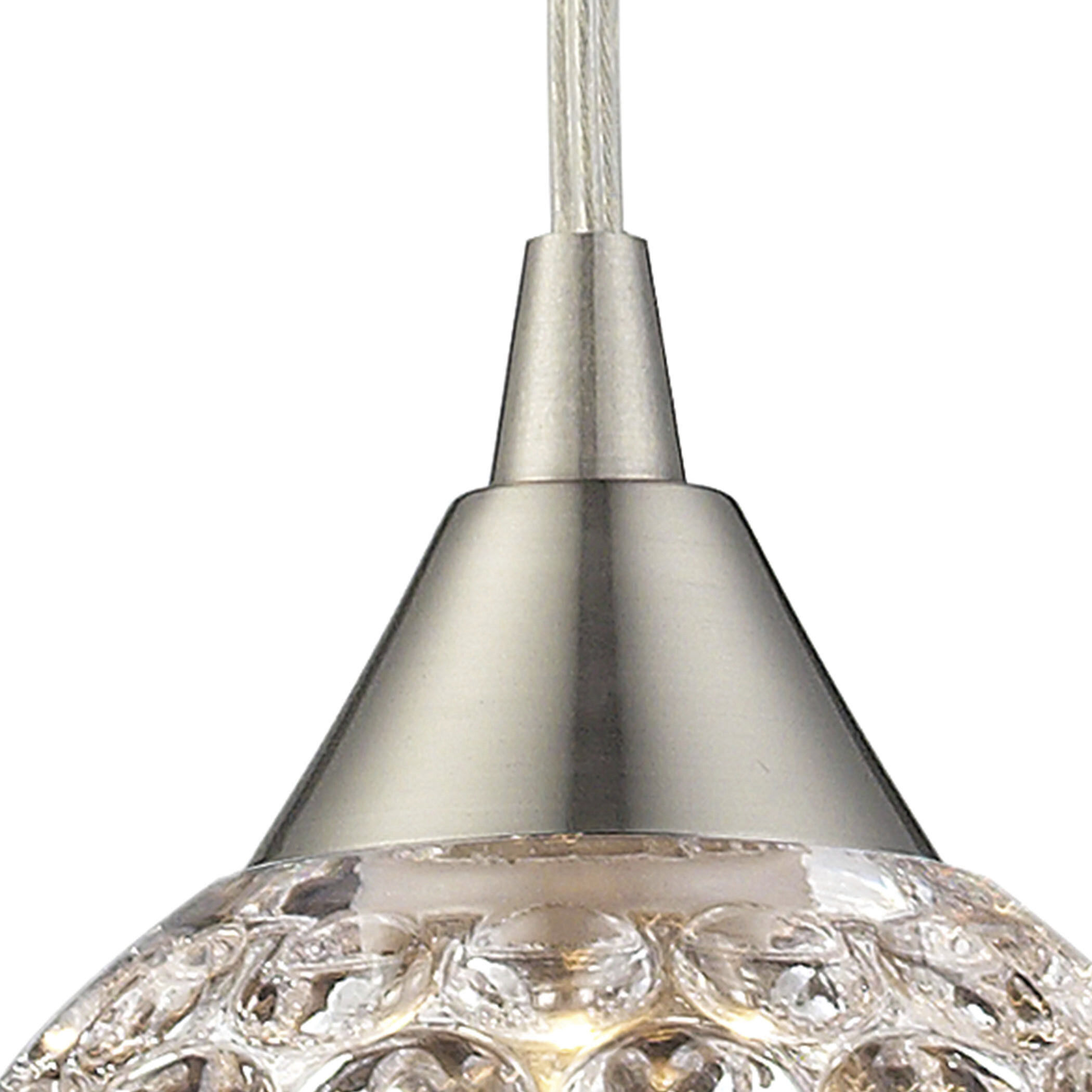 Kersey LED 5 inch Satin Nickel Pendant Ceiling Light