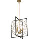 Titans Trace 4 Light 19 inch Sand Coal/Painted Honey Gold Pendant Ceiling Light