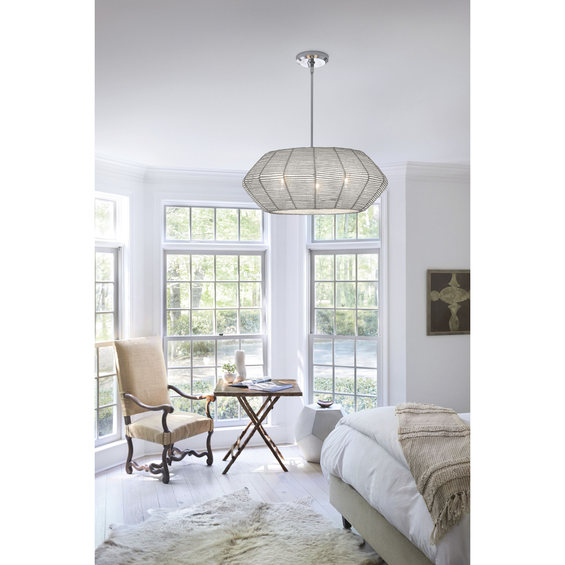 Lisa McDennon Luca 3 Light 21.25 inch Polished Chrome Indoor Chandelier Ceiling Light, Convertible to Semi-Flush