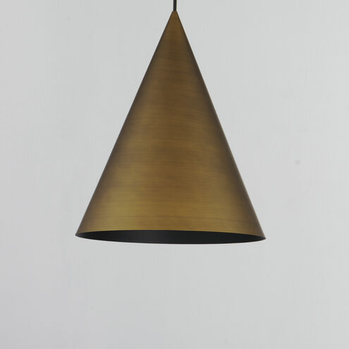 Pitch LED 13.75 inch Antique Brass Single Pendant Ceiling Light