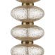 Zebulon 29 inch 150 watt Clear with Gold Speckles and Contemporary Gold Leaf Table Lamp Portable Light