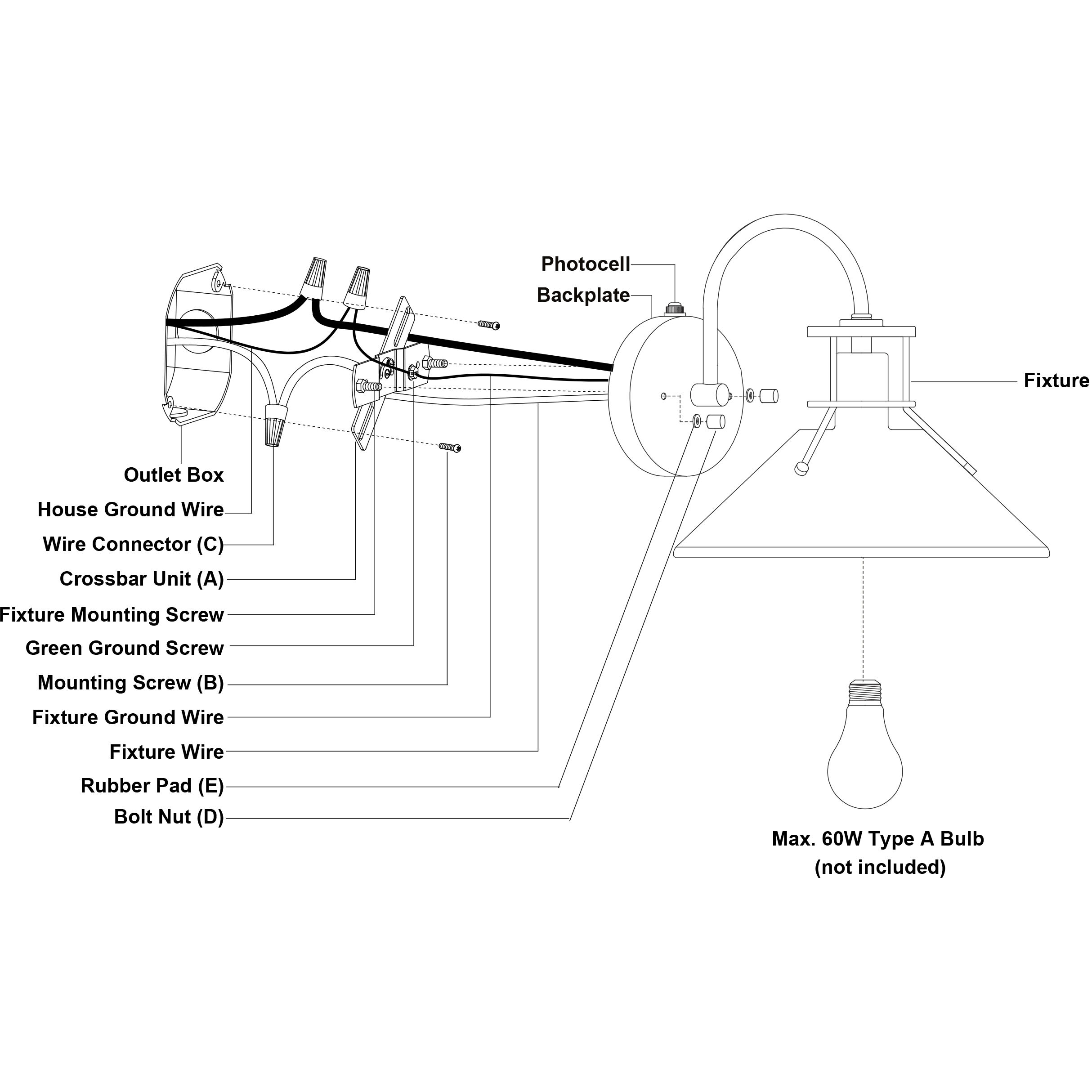 Canton LED 11 inch Matte Black and White Outdoor Wall