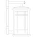 Avenue 1 Light 12 inch Satin Black Outdoor Wall Mount in White Opalescent