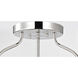 Amado 3 Light 14 inch Polished Nickel Semi Flush Mount Ceiling Light