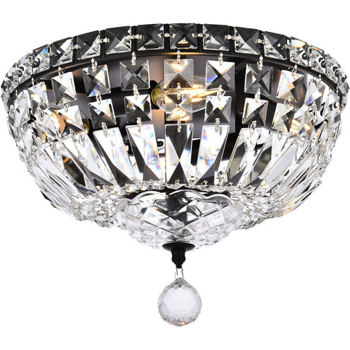 Tranquil 4 Light 12 inch Black and Clear Flush Mount Ceiling Light