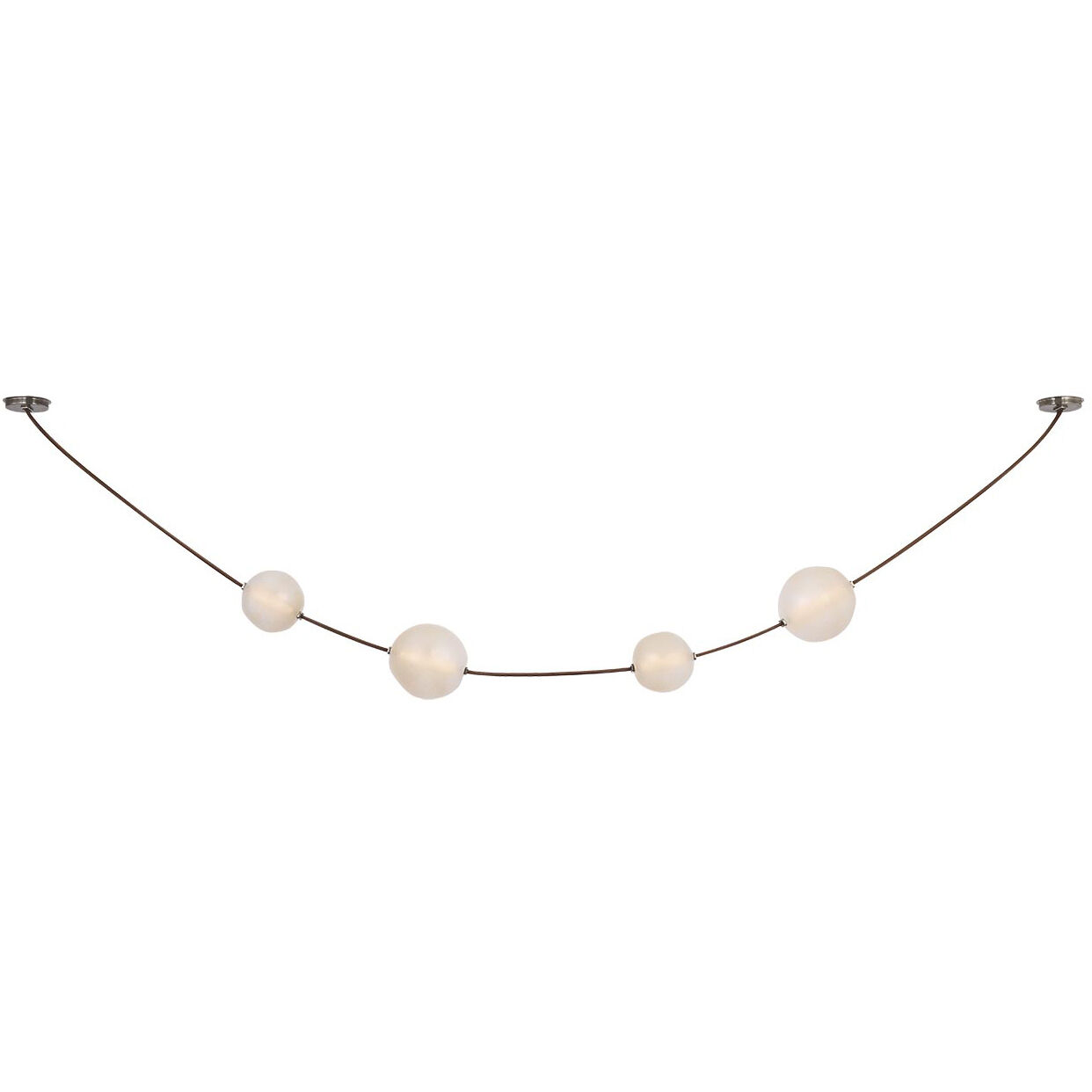 Anne-Marie Barton Dune LED 8 inch Russet Suede and Mottled Pewter Belted Light Ceiling Light