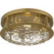 Baltic 3 Light 15.75 inch Brushed Gold Flush Mount Ceiling Light