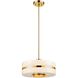 Orchestra 1 Light Satin Brass Pendant Ceiling Light