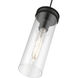 Devoe 1 Light 5.13 inch Black with Brushed Nickel Accent Mini Pendant Ceiling Light