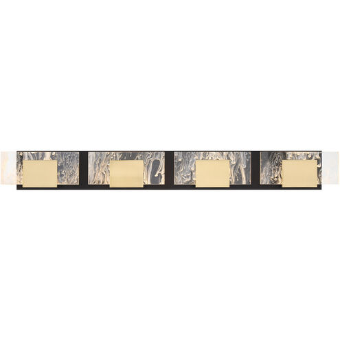 Kasha LED 37 inch Gold and Black Vanity Light Wall Light