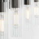 Kilbey 4 Light 27 inch Matte Black and Chrome Vanity Light Wall Light