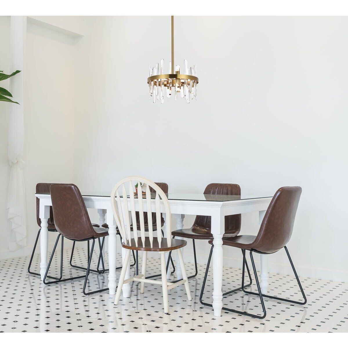 Serena 8 Light 16 inch Satin Gold Pendant Ceiling Light