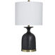 Cameron 28 inch 150.00 watt Satin Black Table Lamp Portable Light