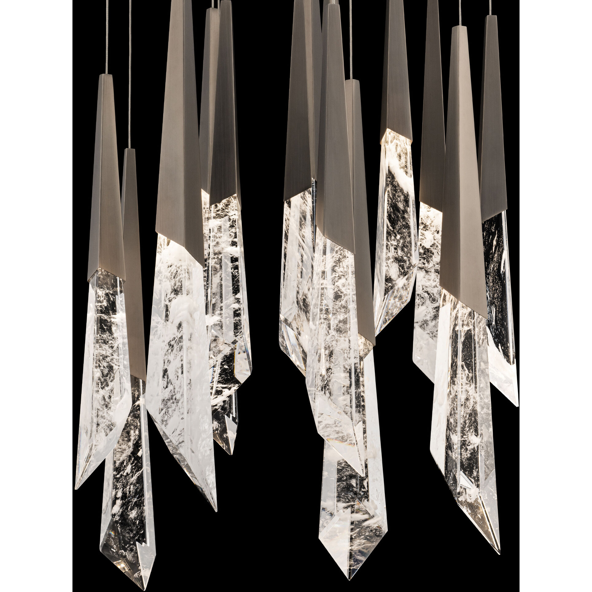 Beyond Solitude LED 23 inch Antique Nickel Multi-Light Pendant Ceiling Light, Round Canopy