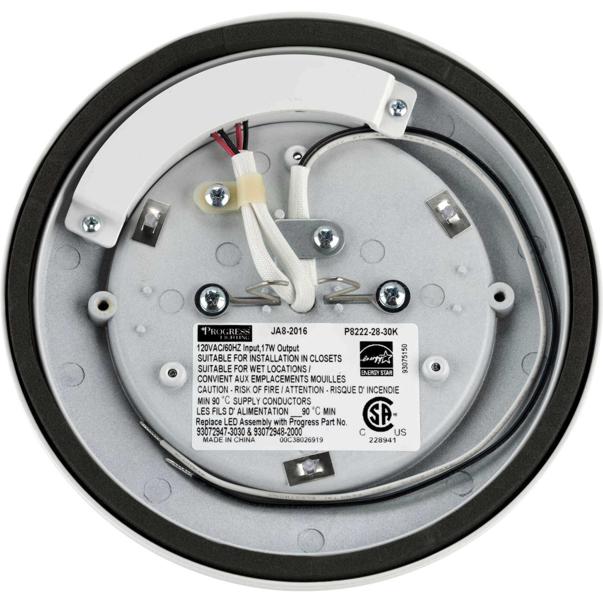 LED Flush Mount LED 7.25 inch White Flush Mount Ceiling Light, Progress LED